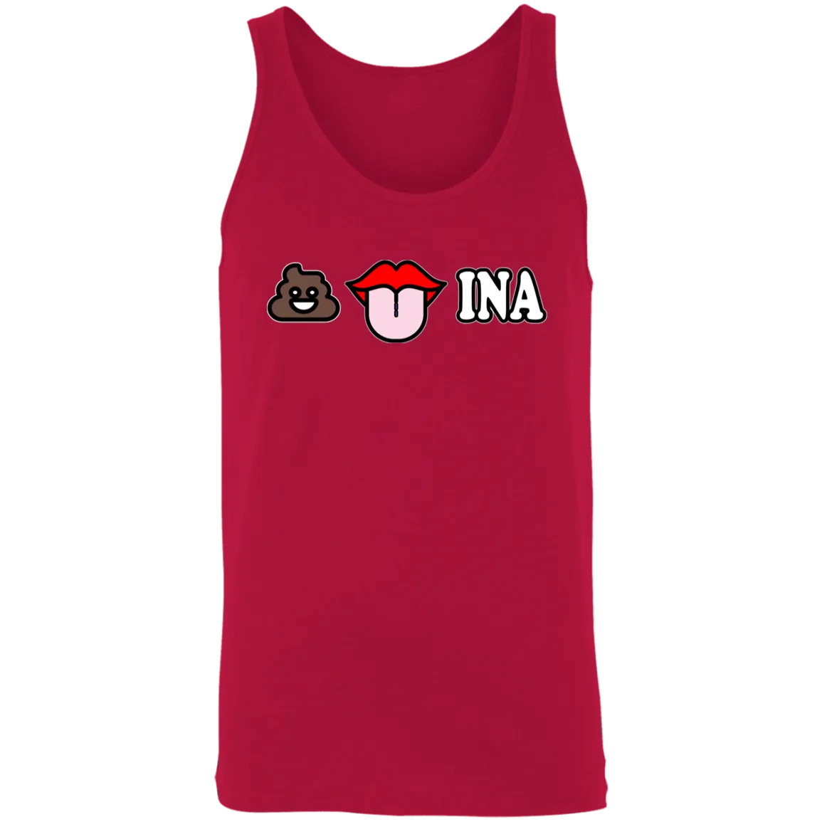 Poo Tongue Ina Unisex Cotton Tank Top