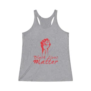 POWER BLACK LIVES MATTER© - Women's Tri-Blend Racerback Tank