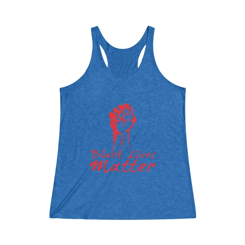 POWER BLACK LIVES MATTER© - Women's Tri-Blend Racerback Tank