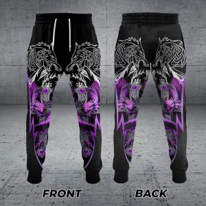 Purple Dragon Tattoo 3D Sweatpants Jogger