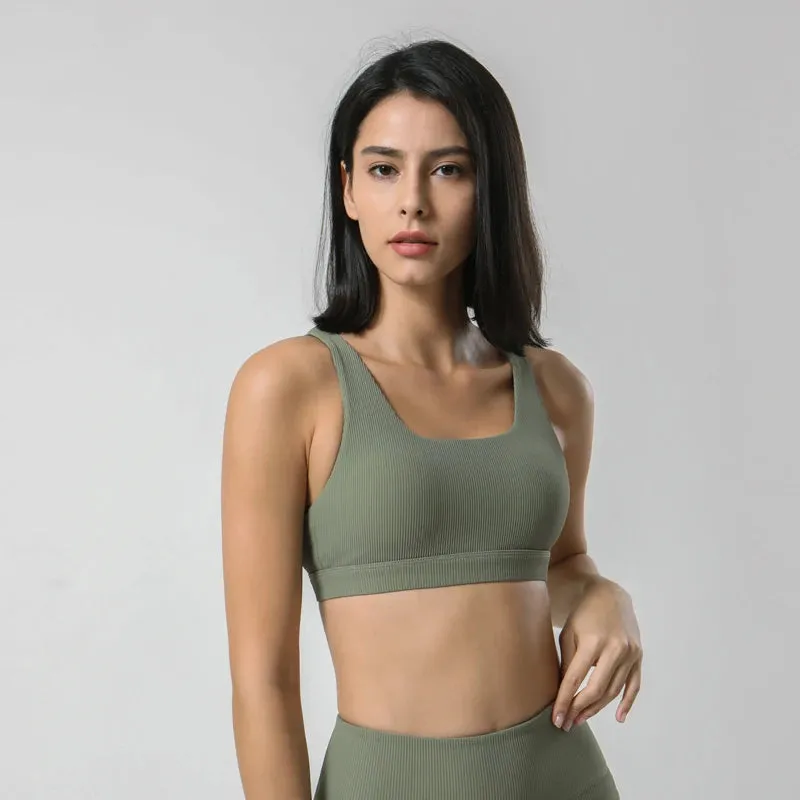 Ribbed Keyhole Bra Top