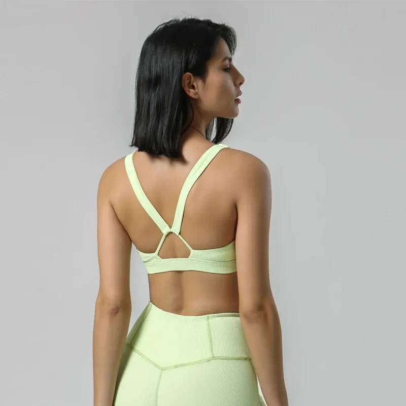 Ribbed Keyhole Bra Top