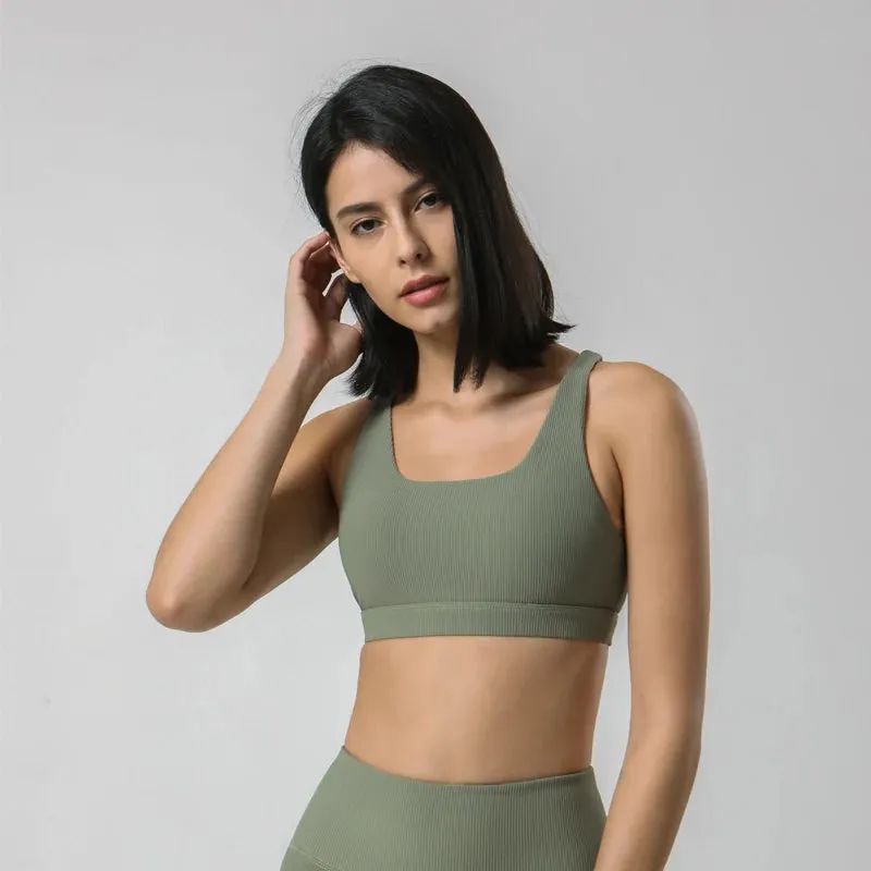 Ribbed Keyhole Bra Top