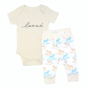 Rocking Horse | Organic Baby Set | Baby Boy