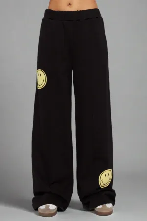 Samii Ryan Smiley® Straight Leg Black Jogger Pants