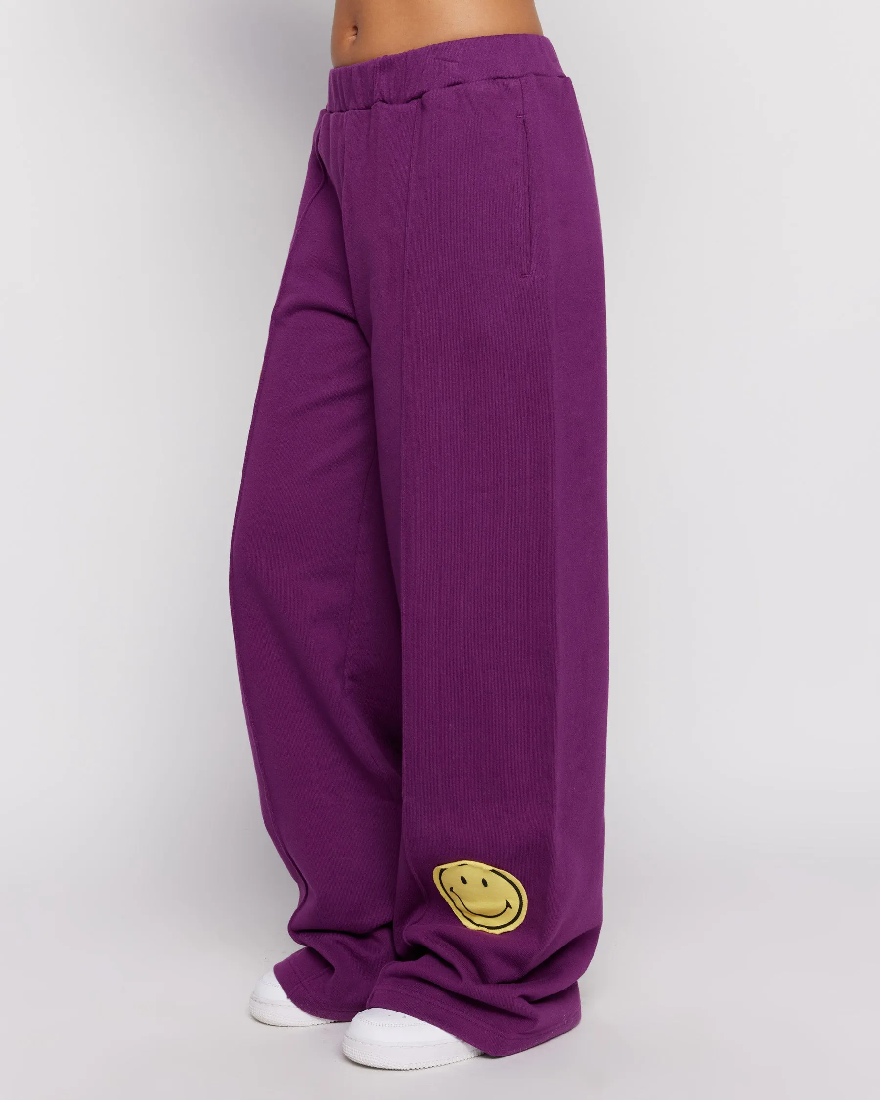 Samii Ryan Smiley® Straight Leg Purple Jogger Pants