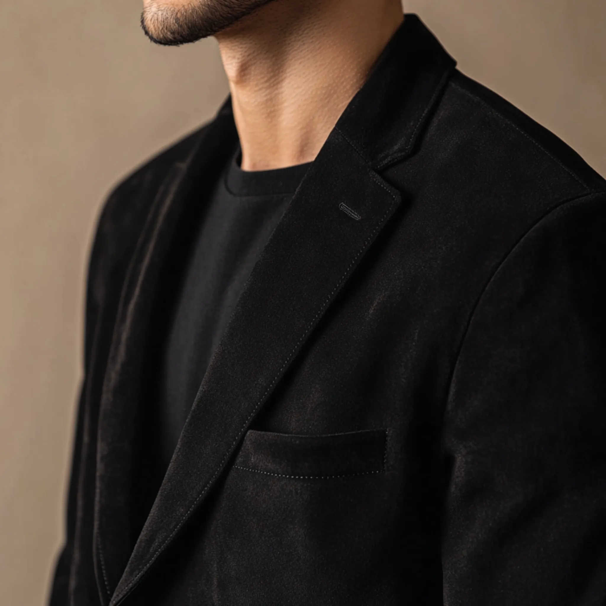 SHADOW EXECUTIVE DEERSKIN FLEECE BLAZER