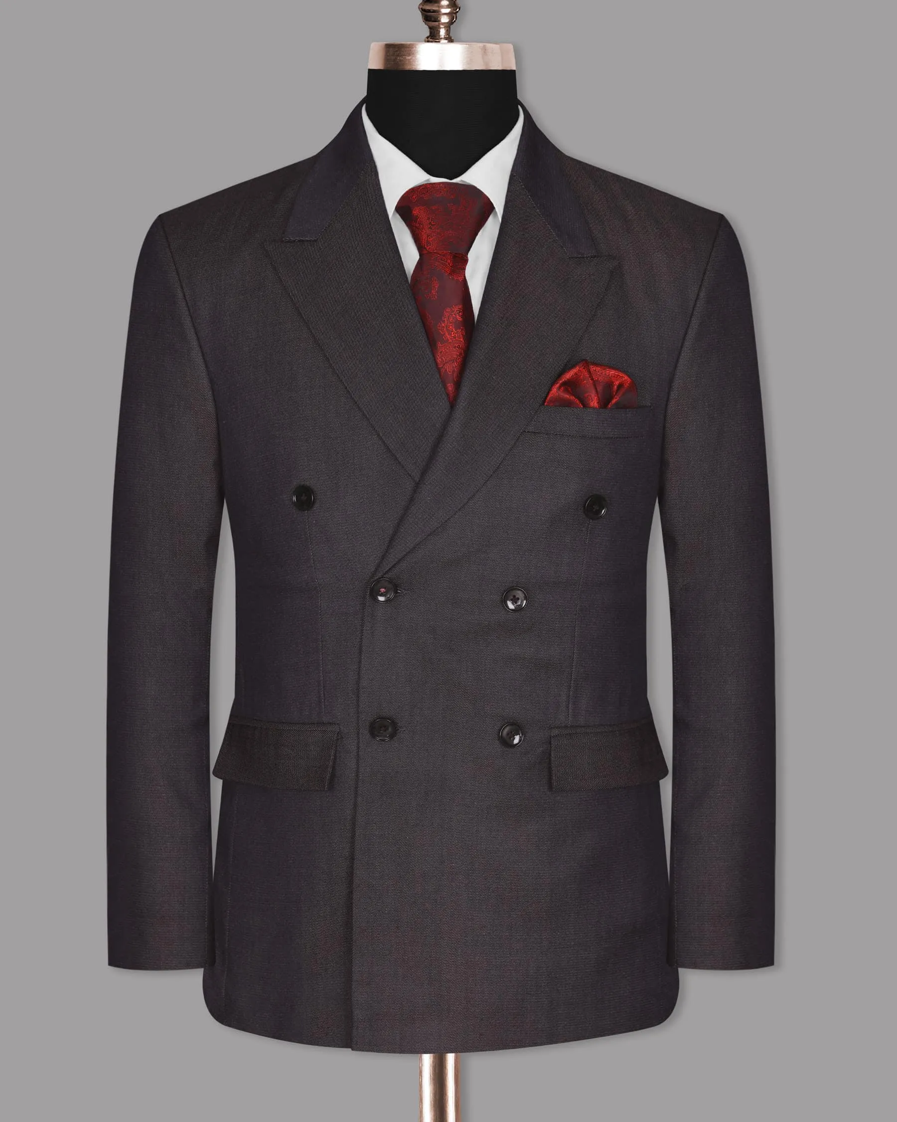 Ship Grey Double Breasted Blazer
