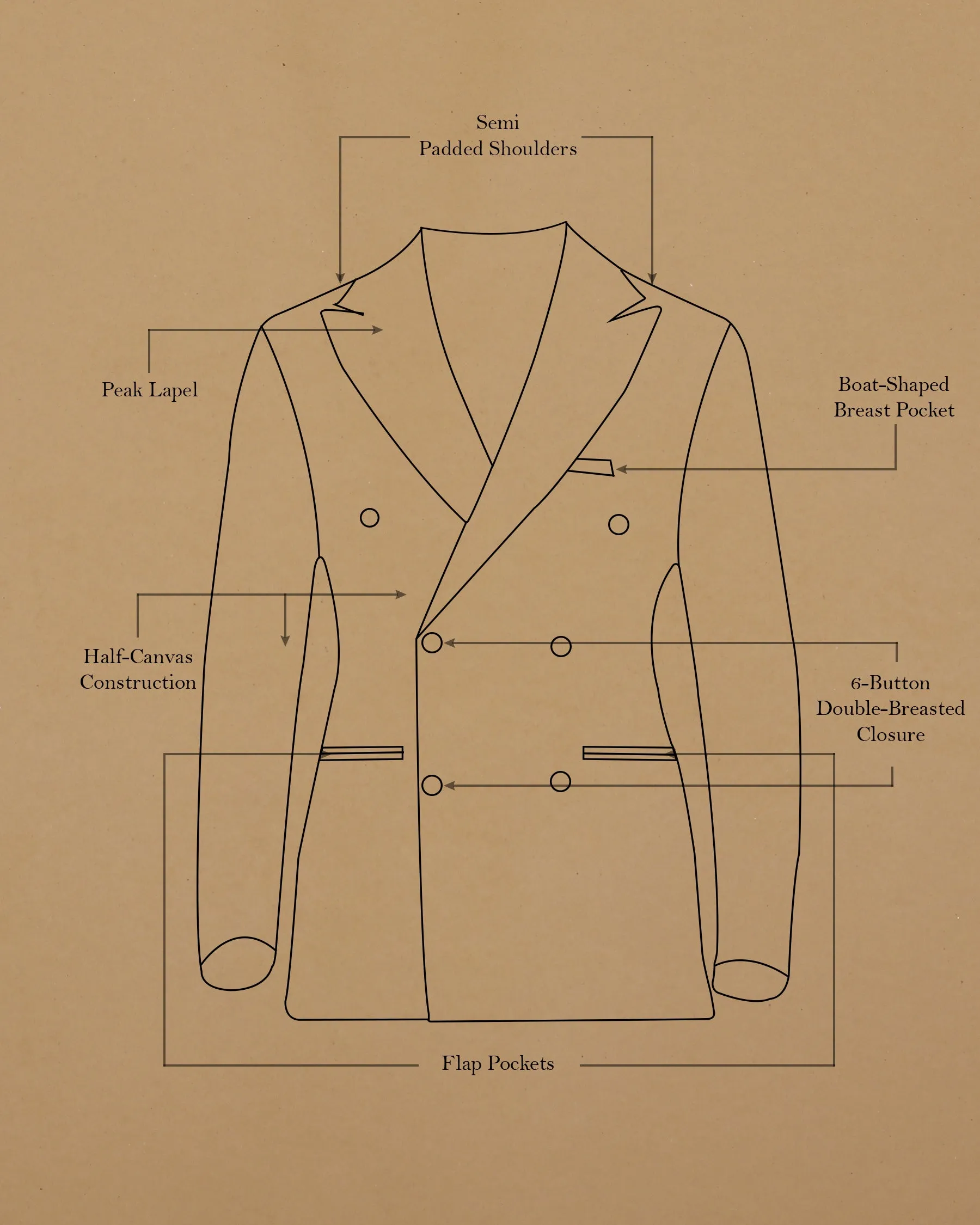 Ship Grey Double Breasted Blazer