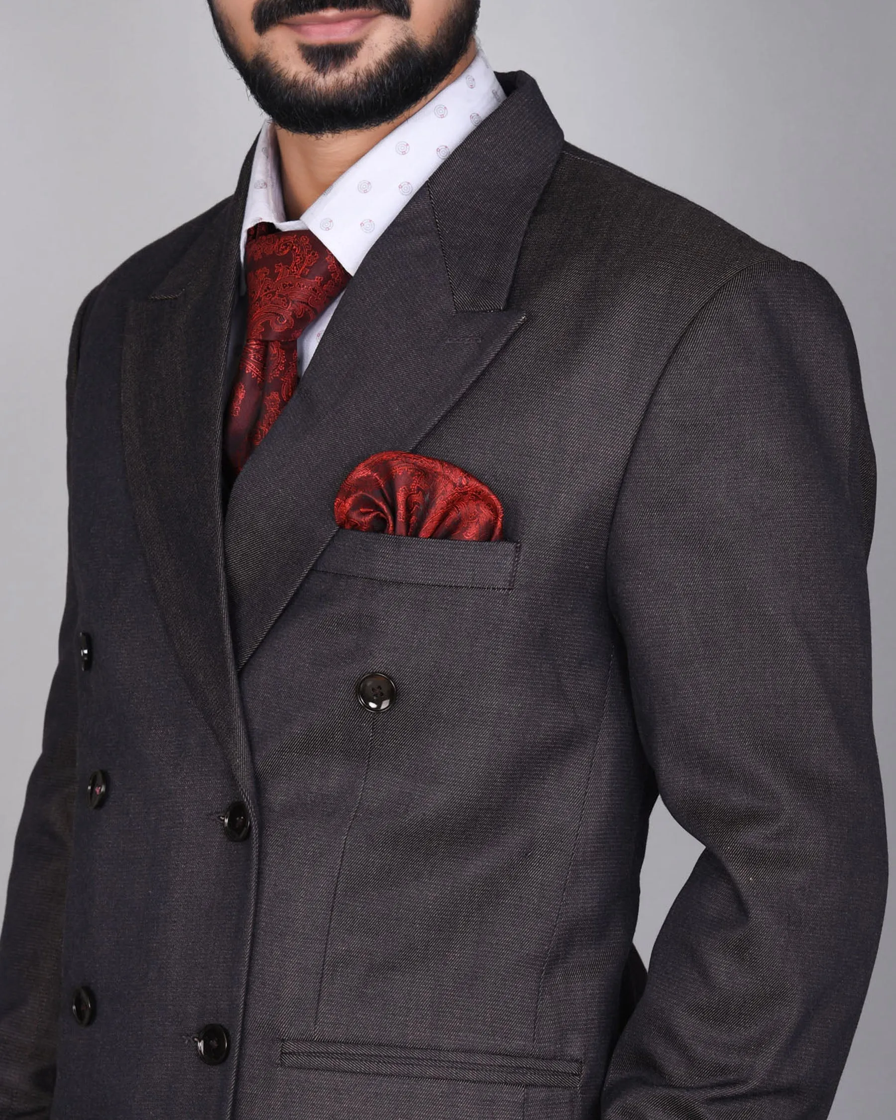 Ship Grey Double Breasted Blazer