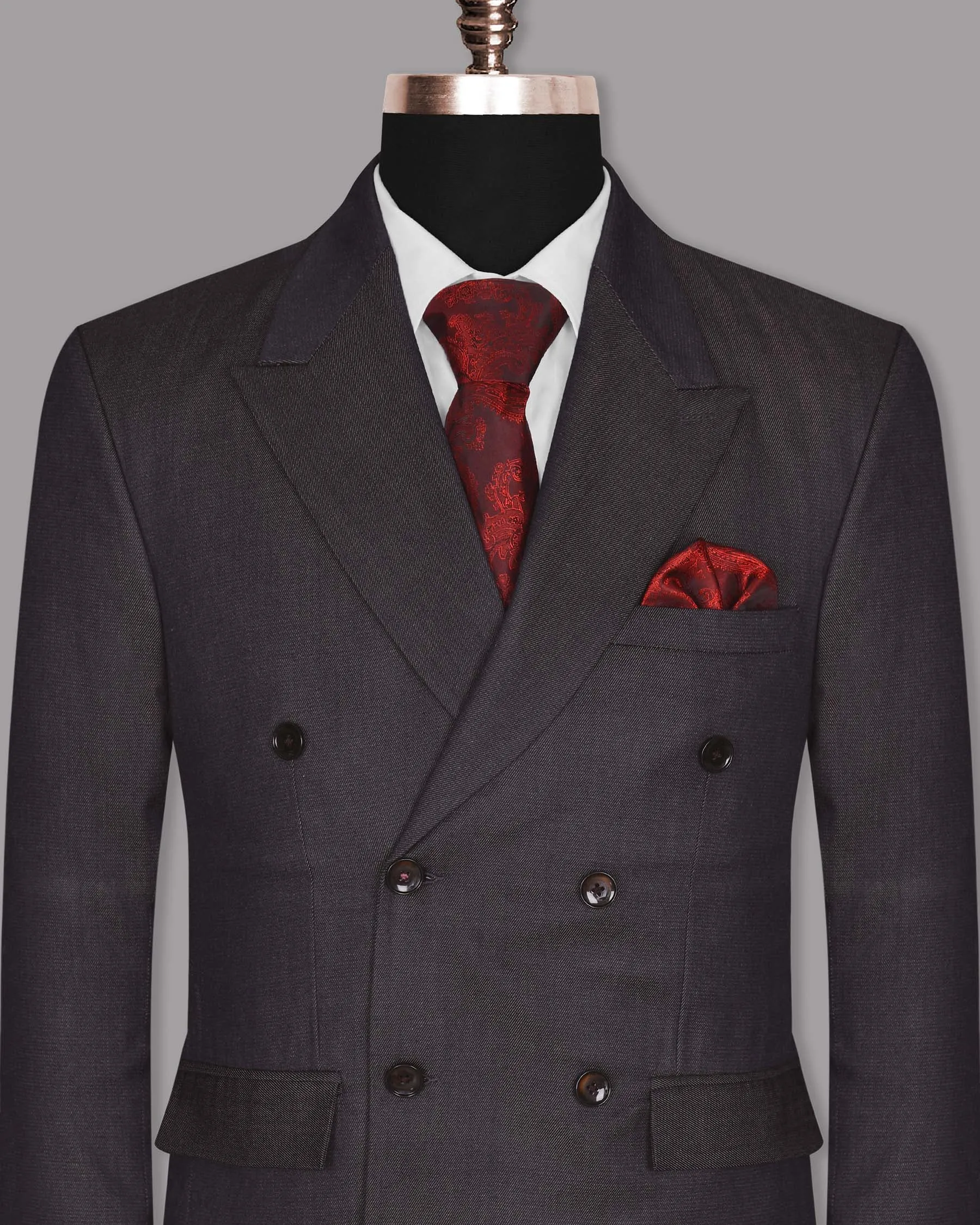 Ship Grey Double Breasted Blazer