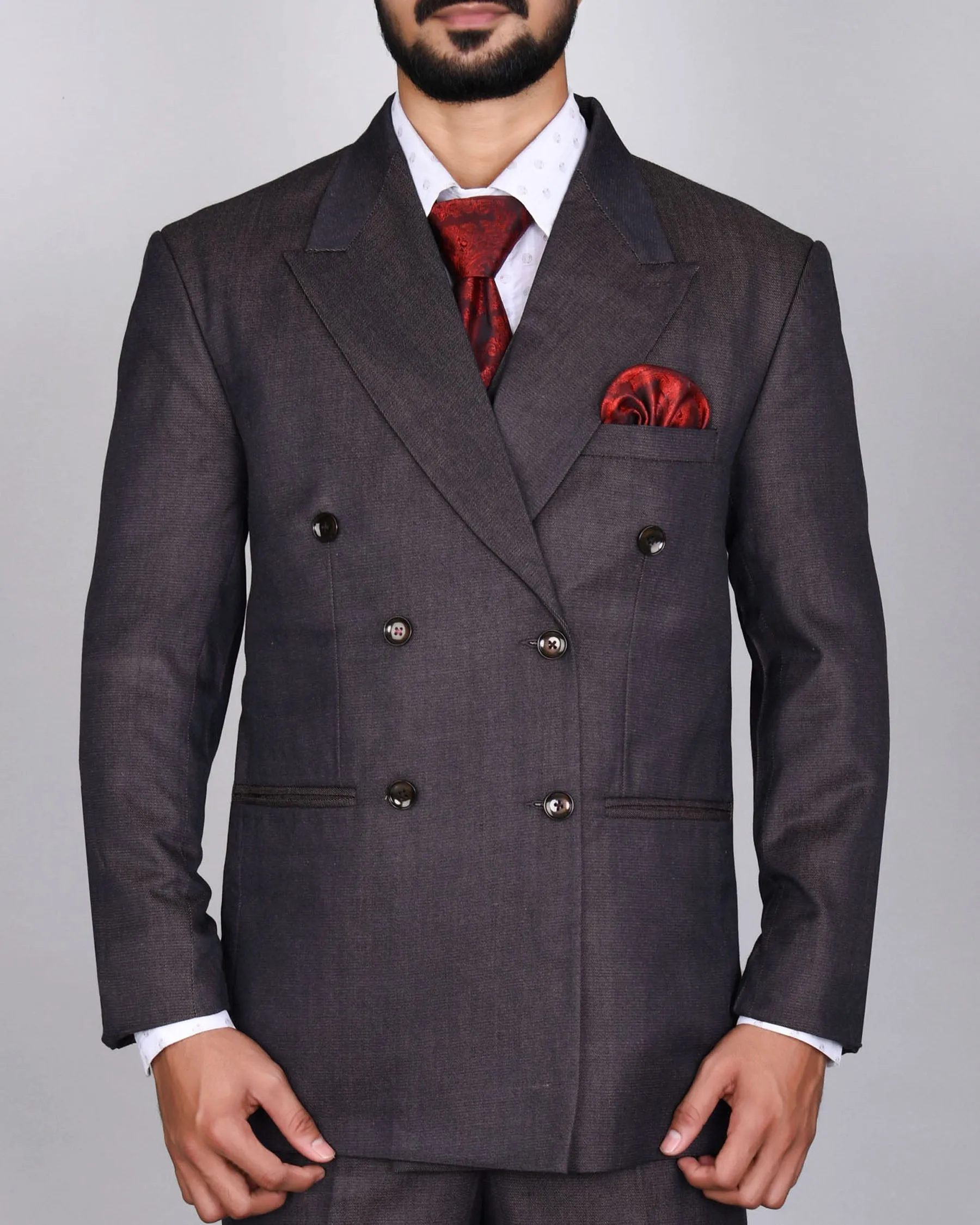Ship Grey Double Breasted Blazer