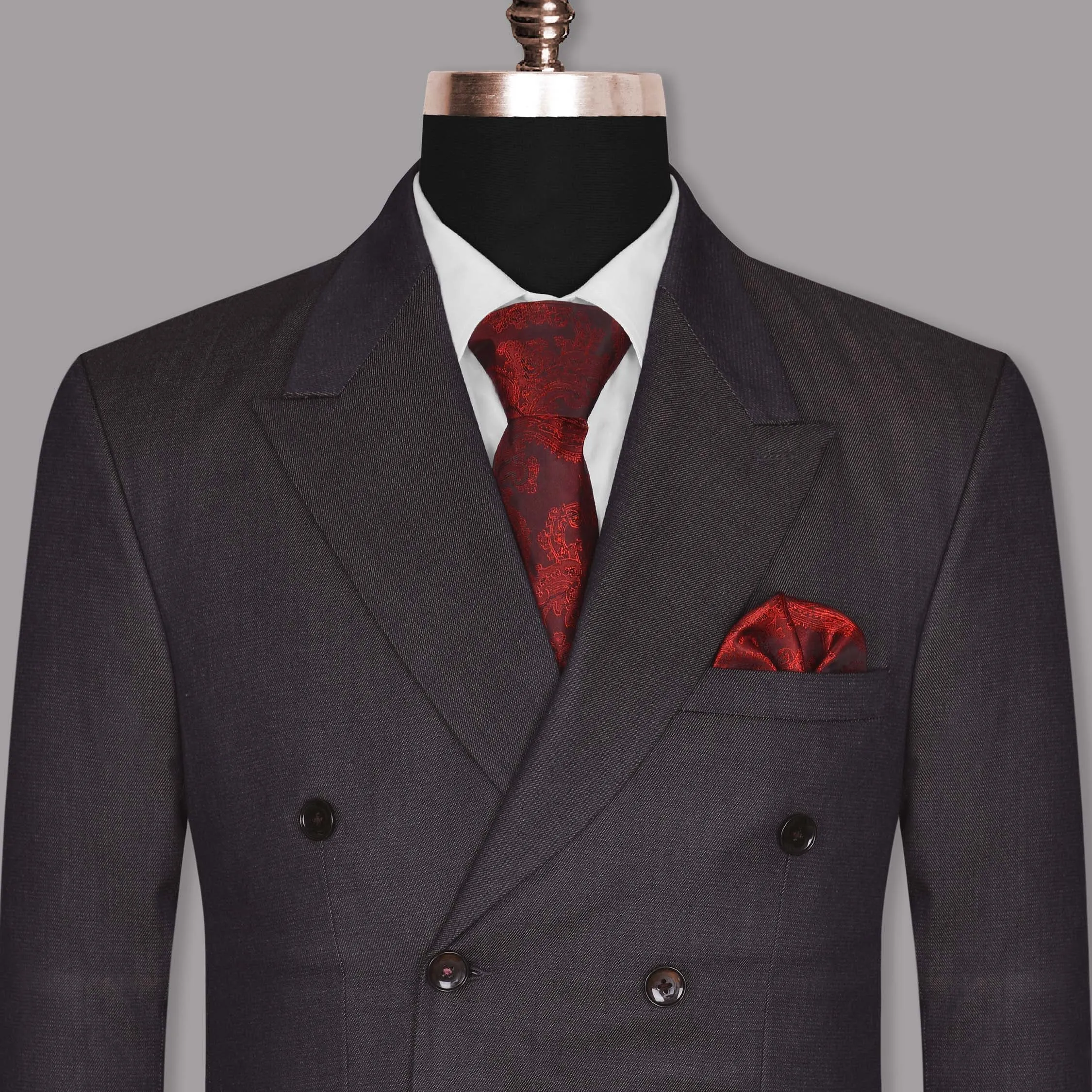 Ship Grey Double Breasted Blazer