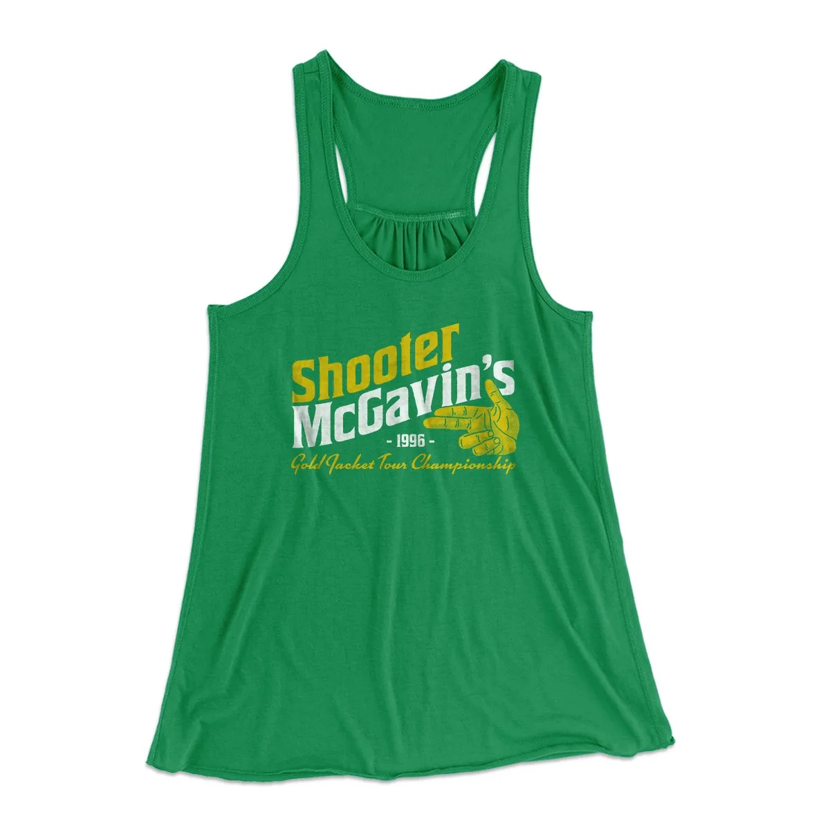 Shooter McGavin's Gold Jacket Tour Championship Women's Flowey Tank Top