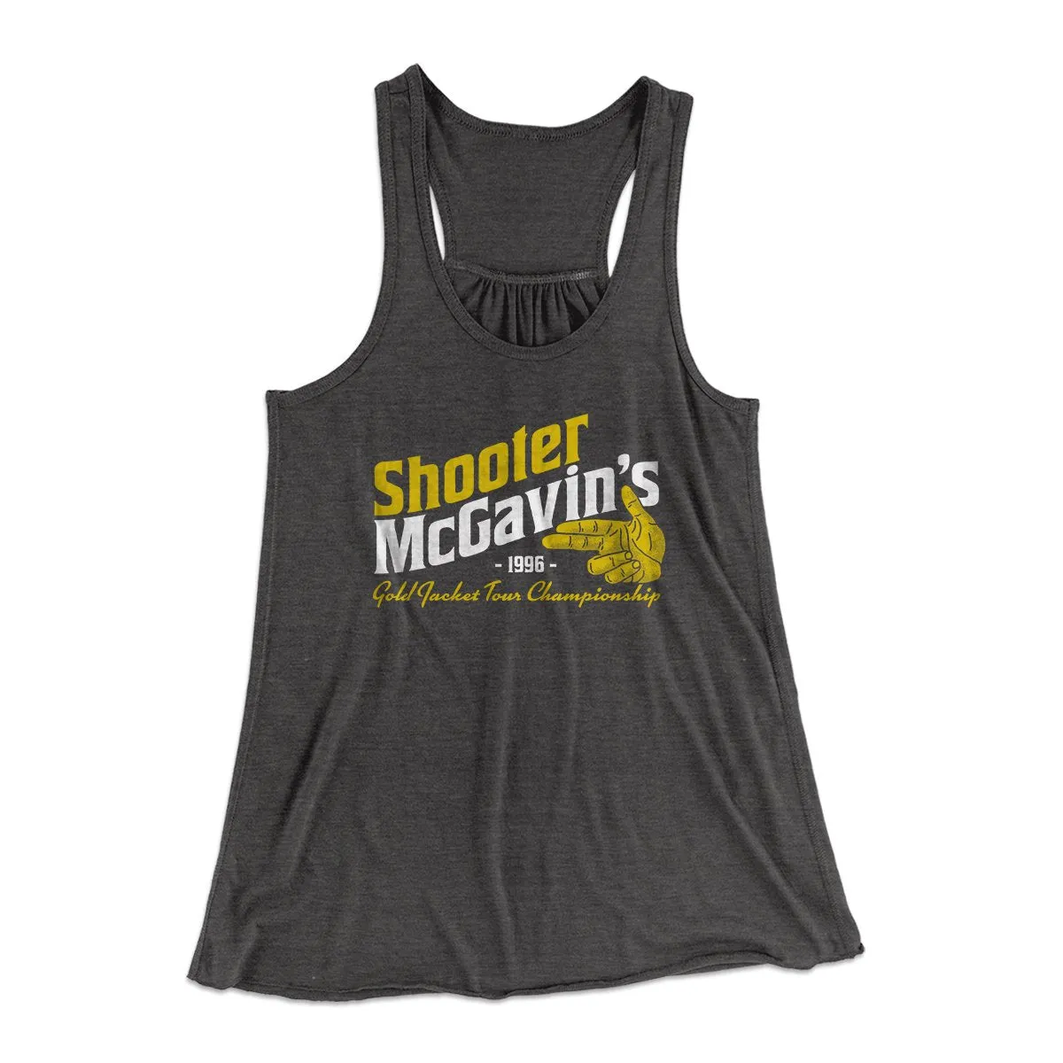 Shooter McGavin's Gold Jacket Tour Championship Women's Flowey Tank Top