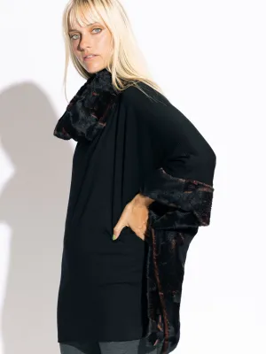Sian Faux Fur Poncho