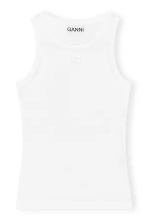 Soft Cotton Rib Jersey - Bright White