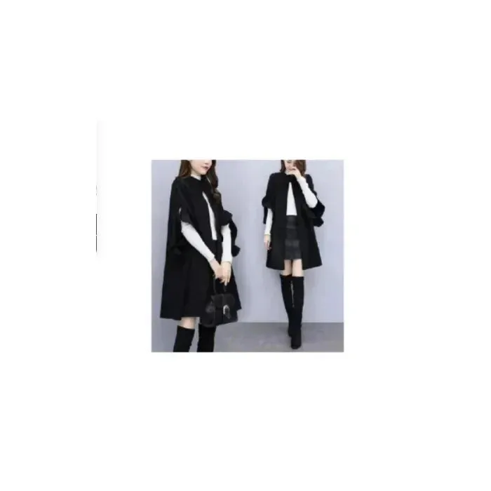 Solid Color Butterfly Sleeve Women Loose Ponchos
