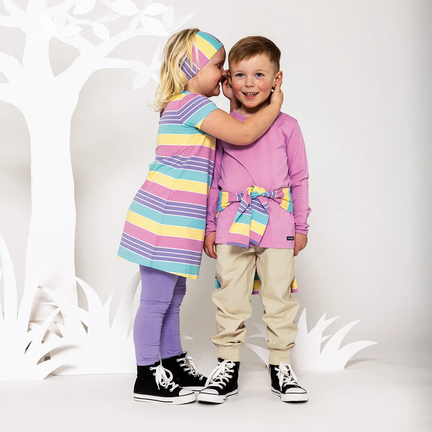 Solid Lavender Purple Plain or Basic, Organic Cotton Leggings by Villervalla