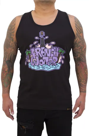 Stay Winning French Water Black Tank Top