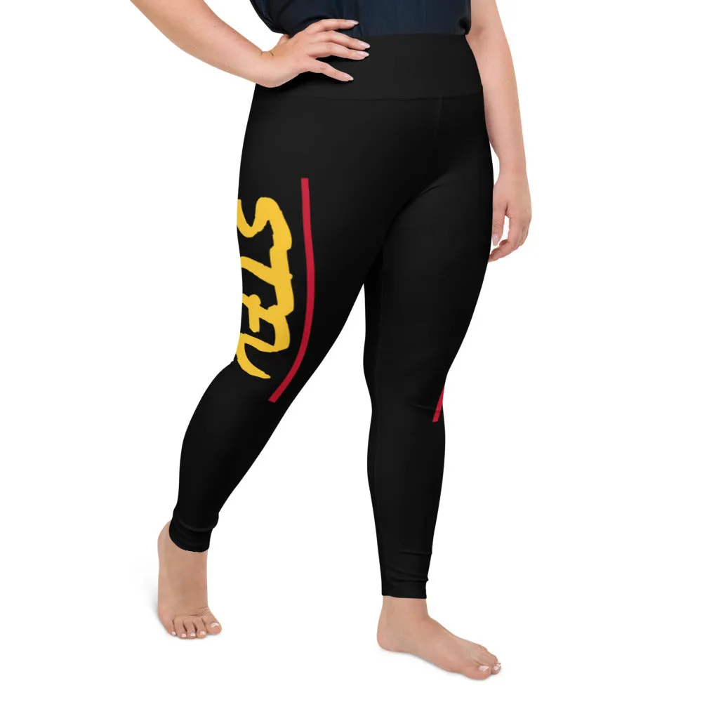 STFU Afrocentric Logo Plus Size Leggings - Black