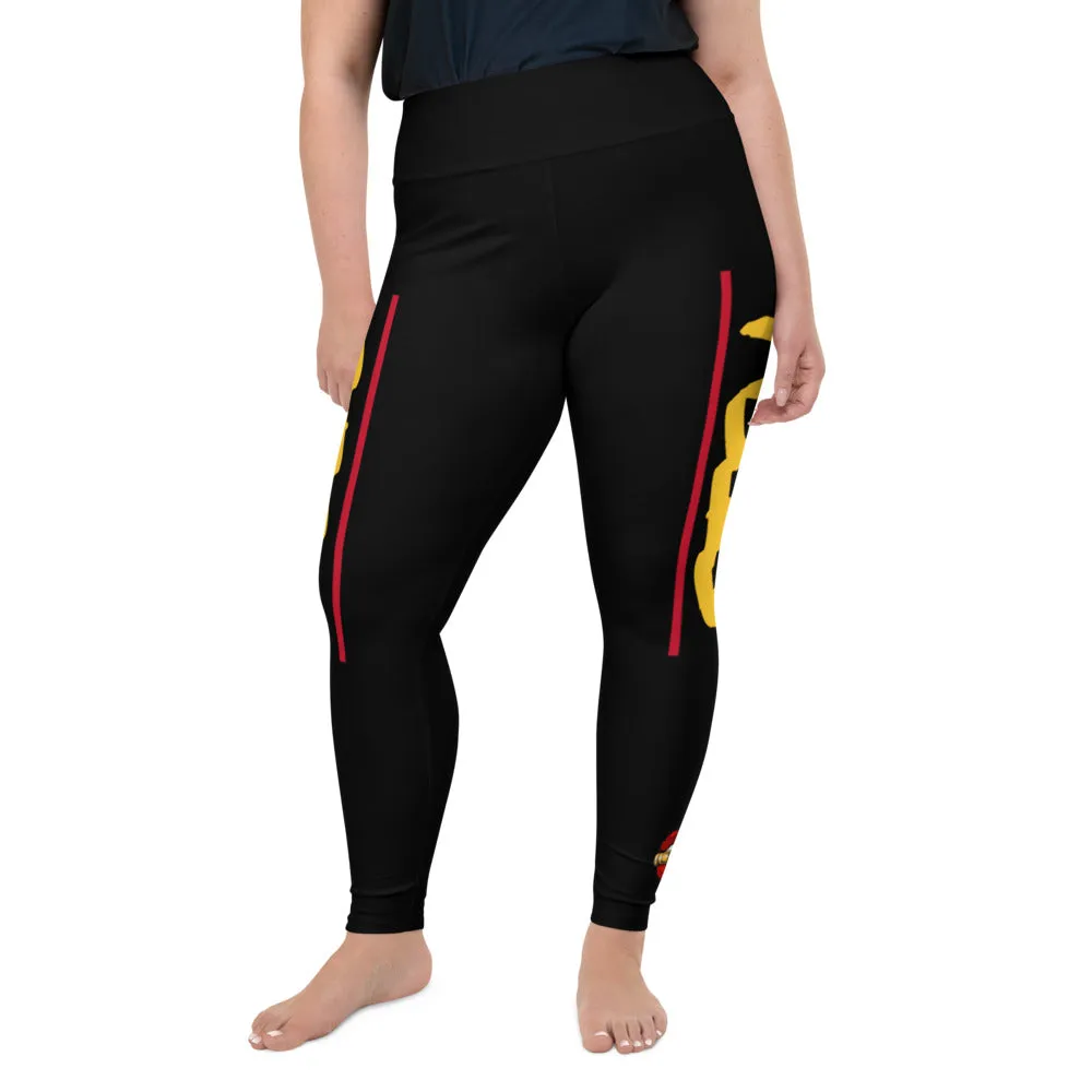 STFU Afrocentric Logo Plus Size Leggings - Black