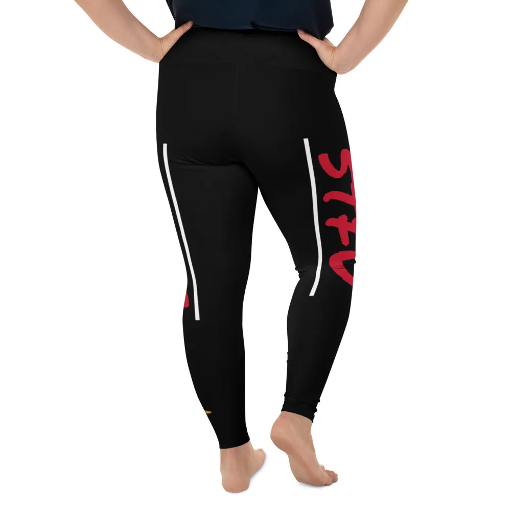 STFU Classic Logo Plus Size Leggings - Black