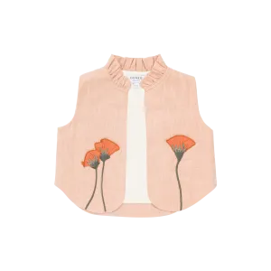 Sugy Linen Gilet | Poppy | Cloudy Rose