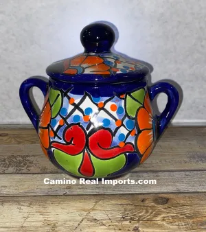 Talavera Pottery Sugar bowl Hand Painted TPSC005