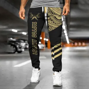 Tattoo Artist Personalized Name 3D Sweatpants Tattoo Machine Jogger