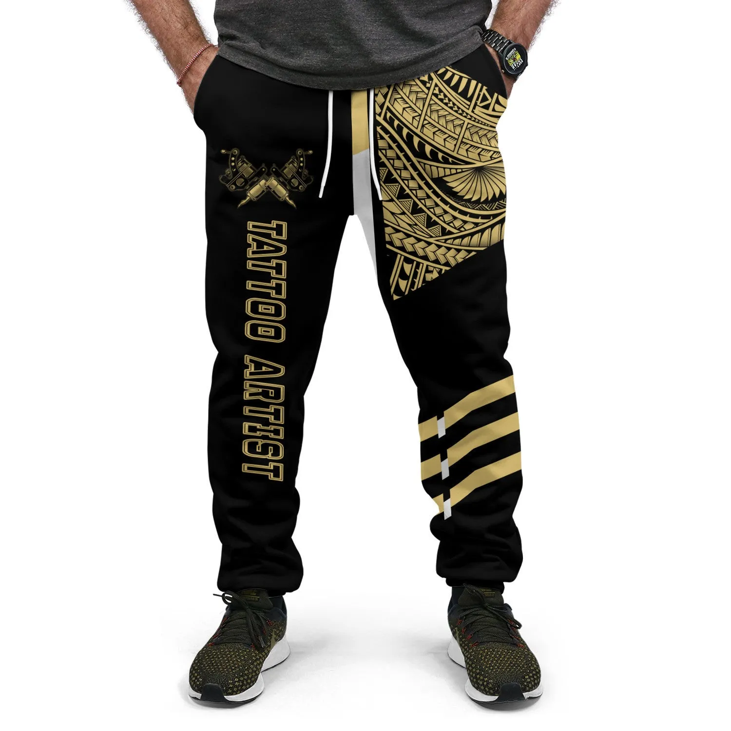 Tattoo Artist Personalized Name 3D Sweatpants Tattoo Machine Jogger