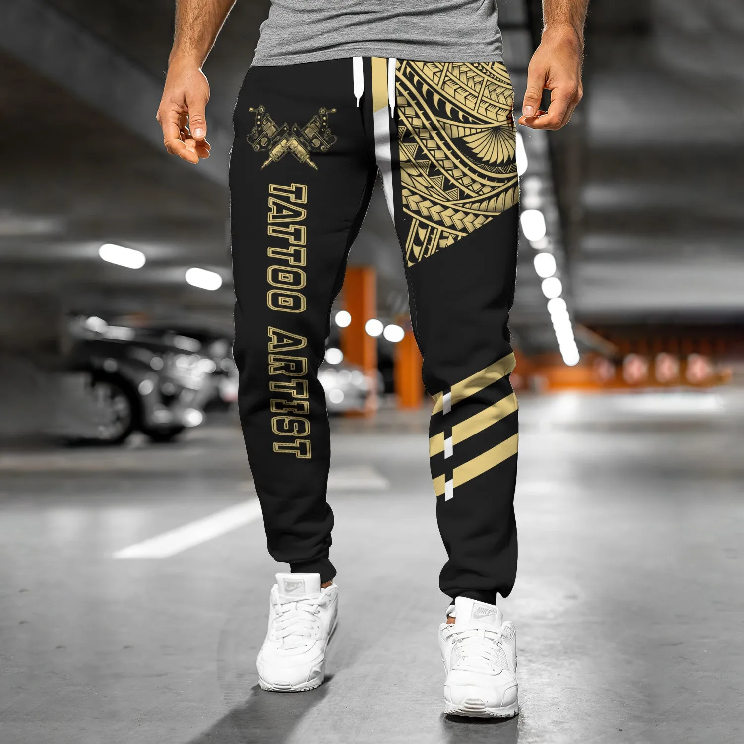 Tattoo Artist Personalized Name 3D Sweatpants Tattoo Machine Jogger