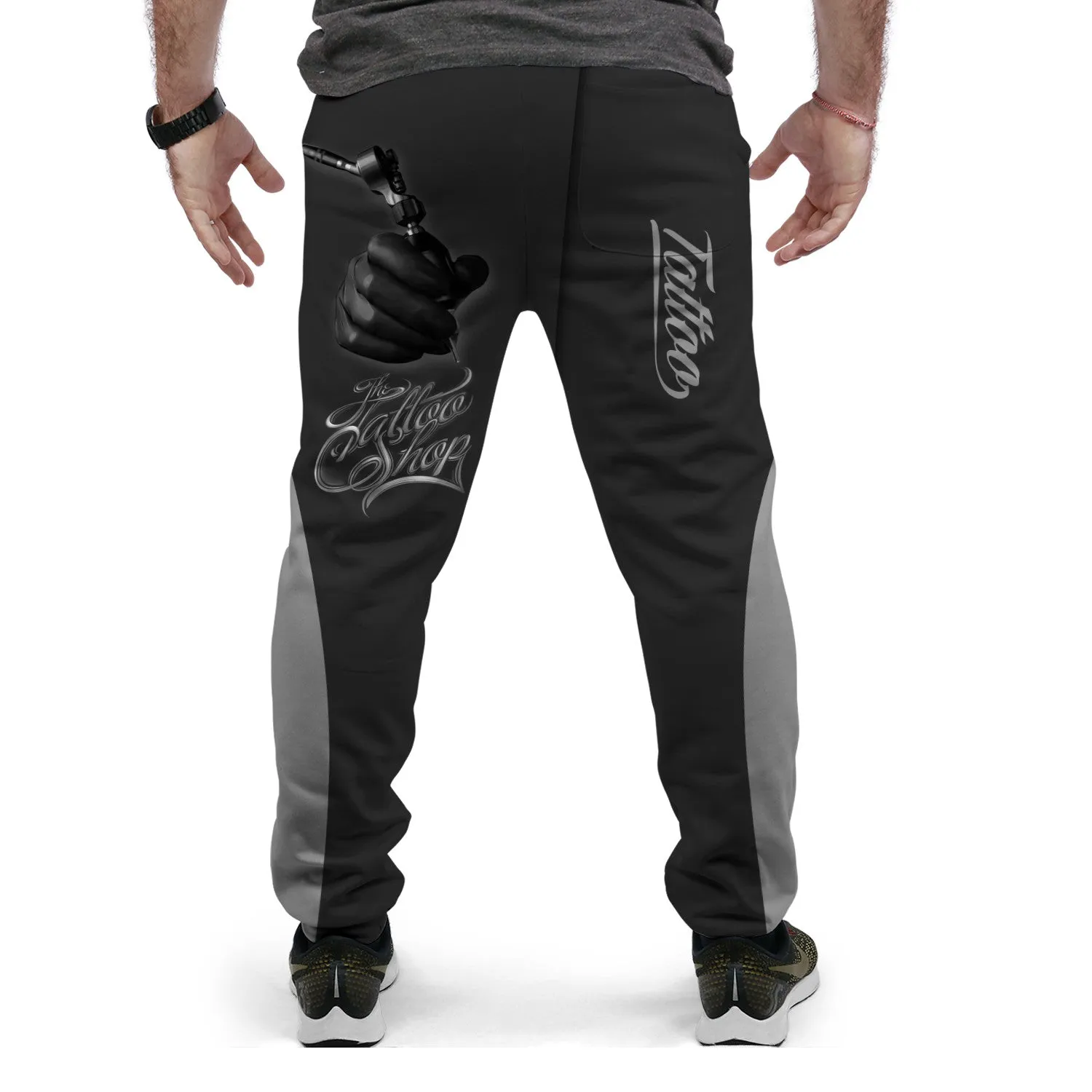 Tattoo Machine Personalized Name 3D Sweatpants Tattoo Artist Jogger