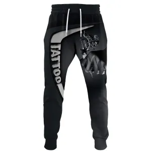 Tattoo Pants Tattoo Machine Personalized Name 3D Sweatpants Tattoo Artist Jogger