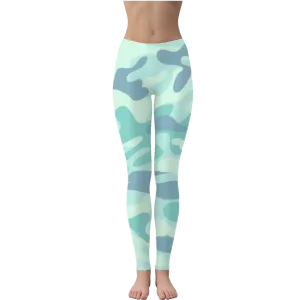 Teal Green Baja Camo Leggings