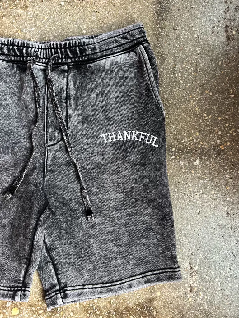 Thankful Embroidered Adult/Unisex Shorts