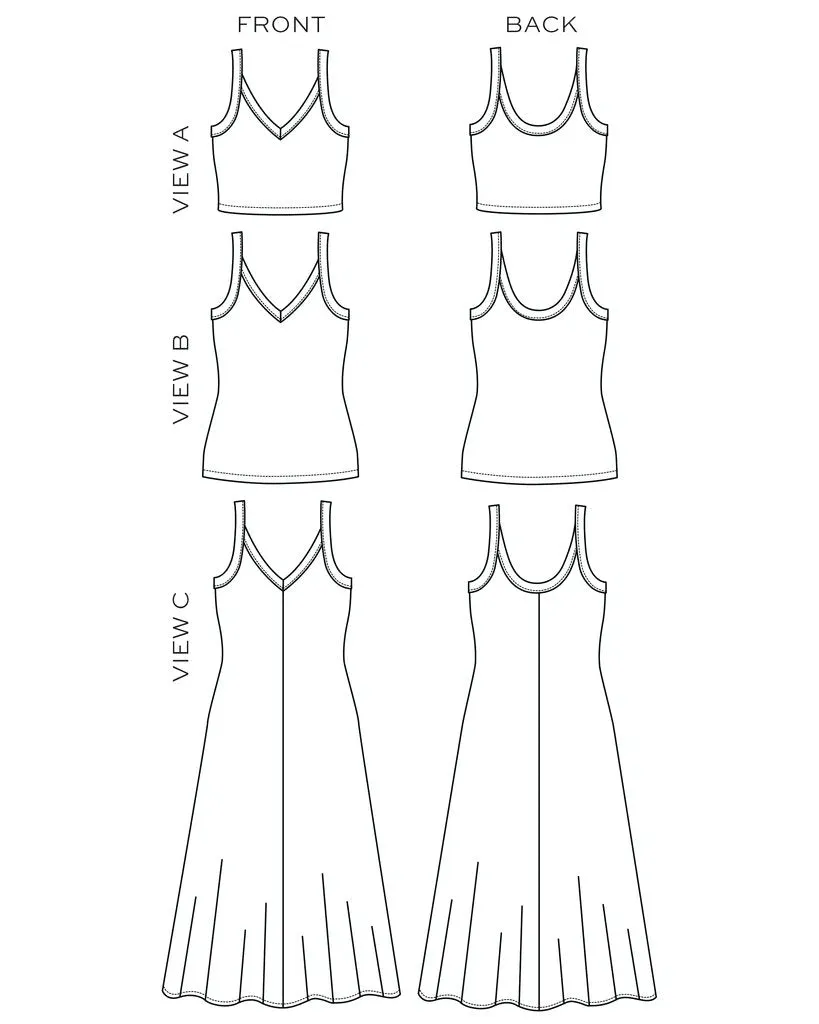 True Bias - Zoe Tank Vest Top & Dress (Size 0-18)