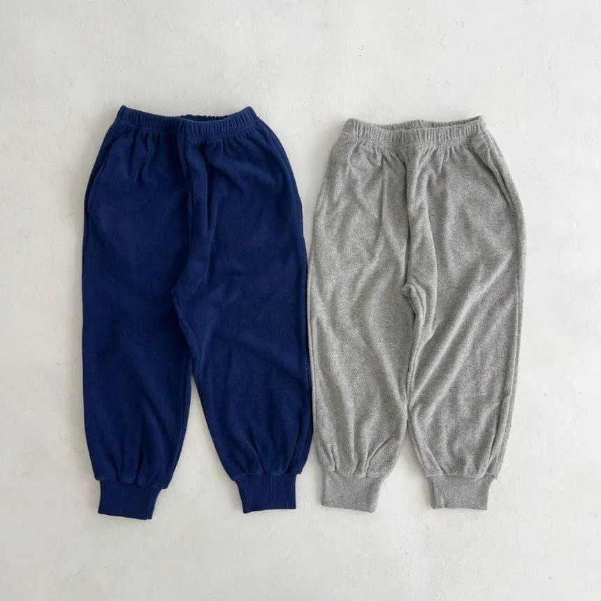 Tye Terry Cotton Jogging Bottoms Sweatpants (Navy)