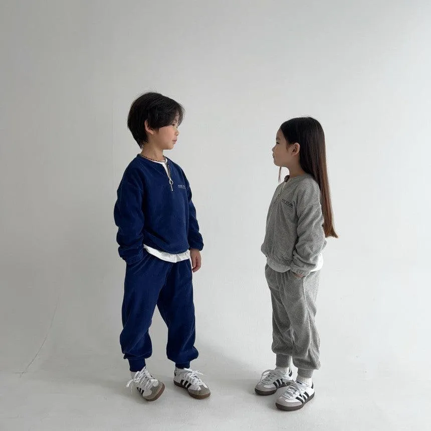 Tye Terry Cotton Jogging Bottoms Sweatpants (Navy)