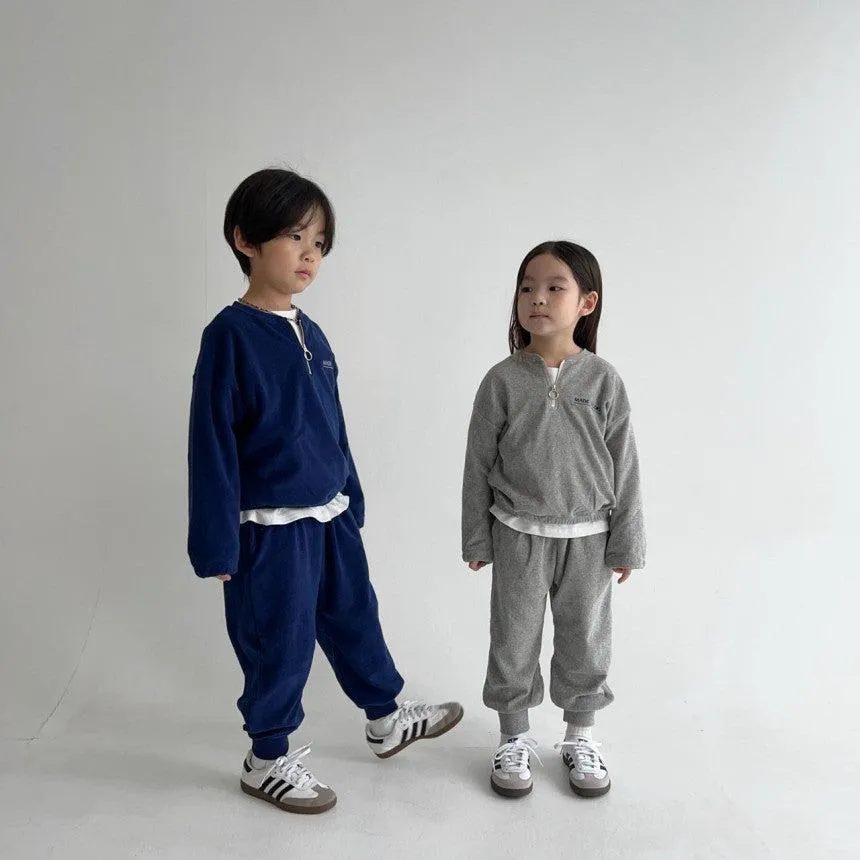 Tye Terry Cotton Jogging Bottoms Sweatpants (Navy)