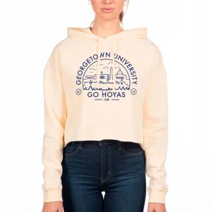 USCAPE Georgetown University Voyager Crop Hoodie, Bone