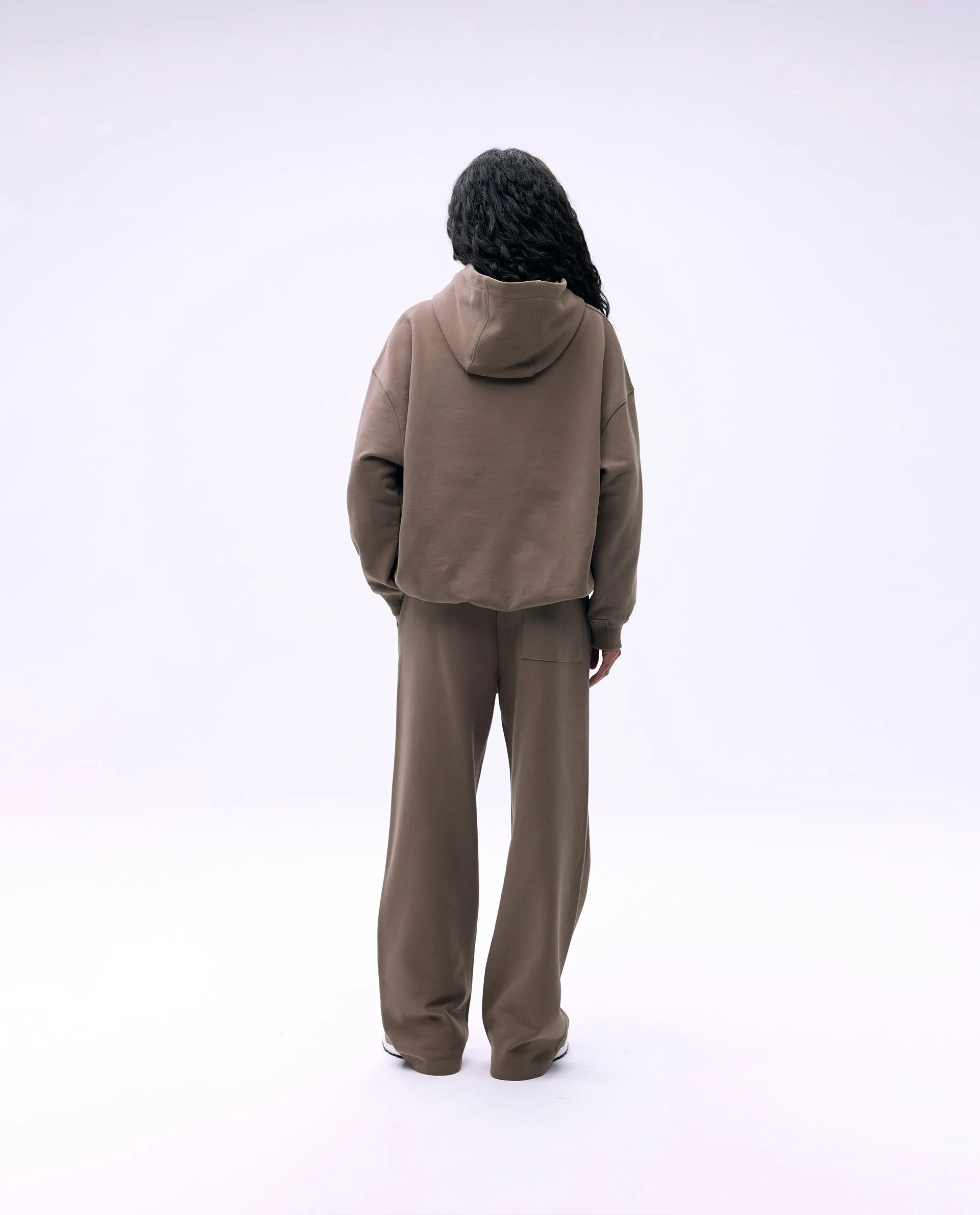 Varsity Straight Leg Sweatpants - Cocoa Brown