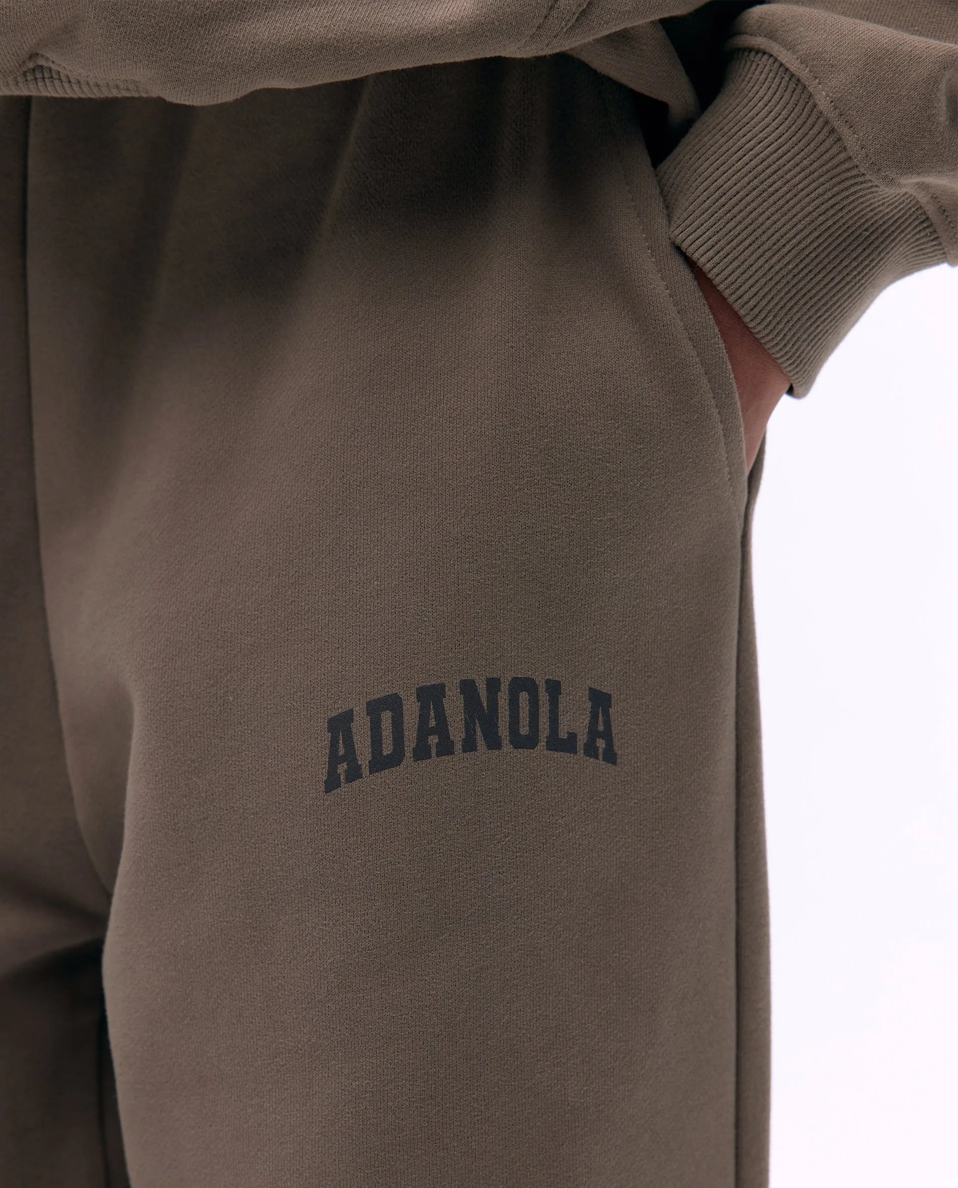 Varsity Straight Leg Sweatpants - Cocoa Brown