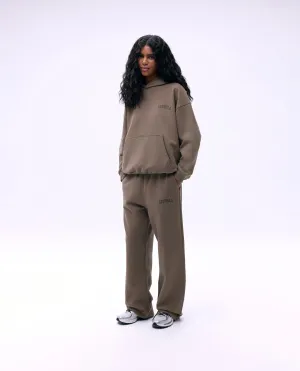 Varsity Straight Leg Sweatpants - Cocoa Brown