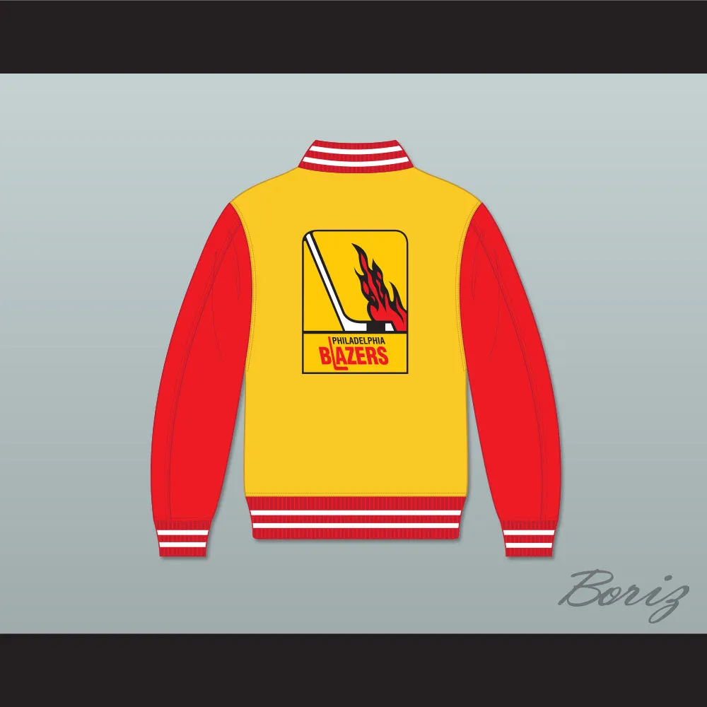 WHA Philadelphia Blazers Yellow and Red Varsity Letterman Jacket-Style Sweatshirt 2