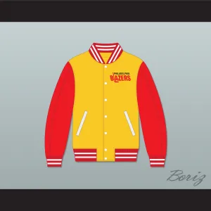 WHA Philadelphia Blazers Yellow and Red Varsity Letterman Jacket-Style Sweatshirt 2