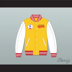 WHA Philadelphia Blazers Yellow and White Varsity Letterman Jacket-Style Sweatshirt 1
