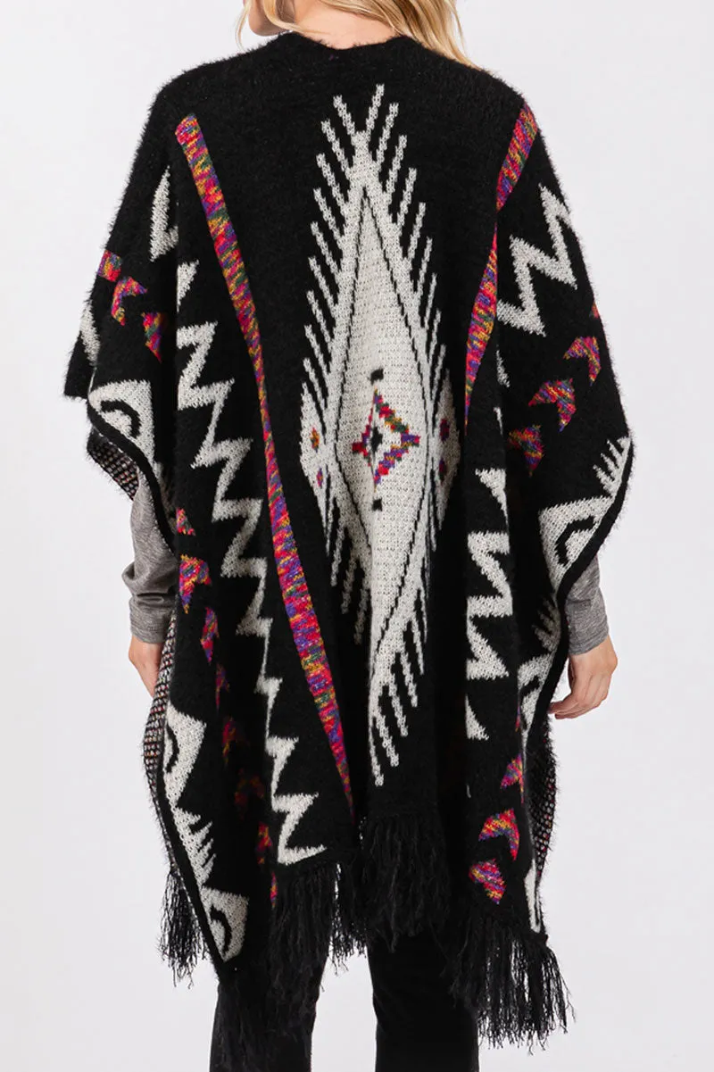 Willow Springs Ruana, Black