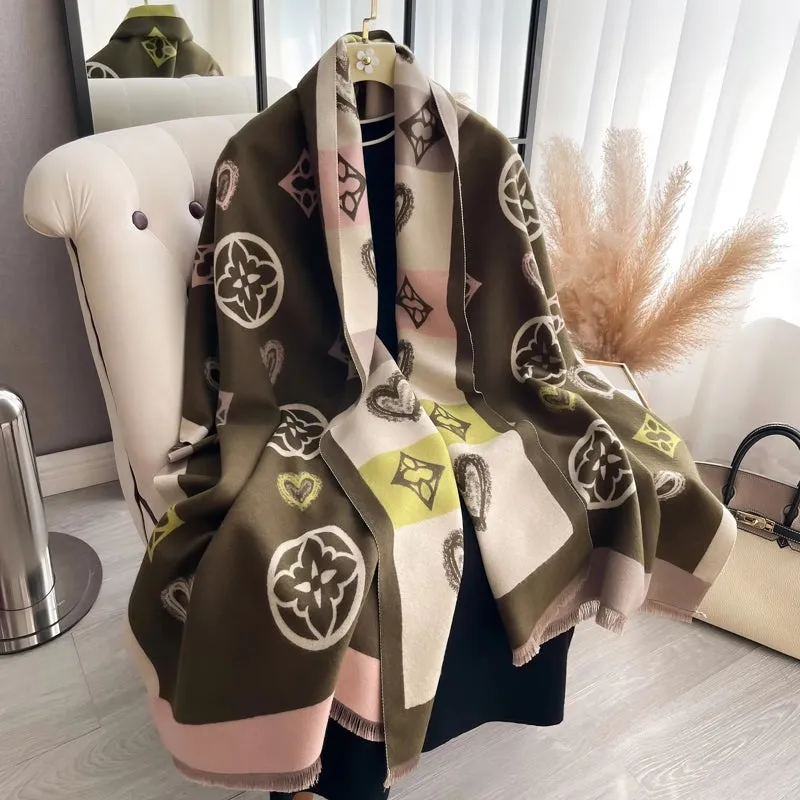 Winter Warm Cashmere Wraps Women Scarf