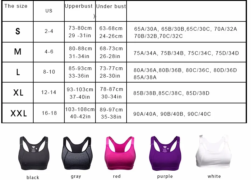 Women Yoga Bra Sports Bra for Running Gym Fitness Athletic Bras Padded Push Up Tank Tops For Girls ropa deportiva S-XL